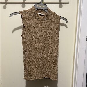 Cyrus Women's Tan Textured Tank Top